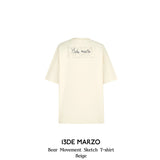 13DE MARZO | 2504 Bear Movement Sketch T-shirt Beige