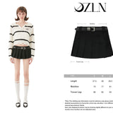 OZLANA SS2303 Layered Pleated Skirt Black