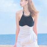 OZLANA SS2303 Venus Rises Contrast Midi Dress