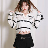OZLANA SS2303 Layered Pleated Skirt Black