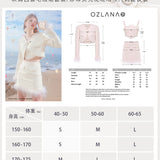 OZLANA SS2303 Shell Born Tweed Bustier Lvory
