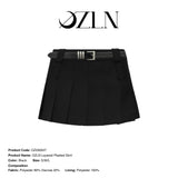 OZLANA SS2303 Layered Pleated Skirt Black