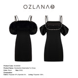 OZLANA SS2303 Clandestine Detachable Fur Dress