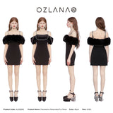 OZLANA SS2303 Clandestine Detachable Fur Dress