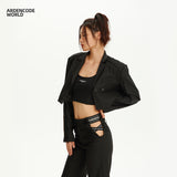 ARDENCODE R 欲望丨女款高腰开衩西裤 黑