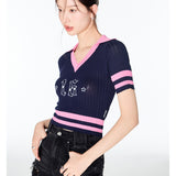 Via Pitti 破坏刺绣爱心牛仔短裤