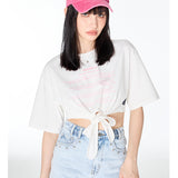 Via Pitti 星星牛仔短裤高腰流苏 白鹿同款 蓝