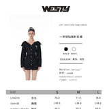 West.Y 一字领钻链衬衫裙 白