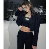 ARDENCODE R 欲望丨女款高腰开衩西裤 黑
