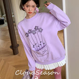CLOUDSEASON 盆栽花朵圆领卫衣
