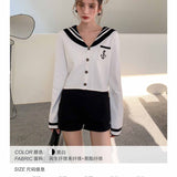 SOMESOWE 海军风水手开衫