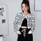 SOMESOWE 桃心条纹短开衫(程潇/阿娇同款)