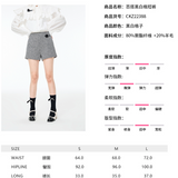 CLOUDSEASON 百搭黑白格短裤