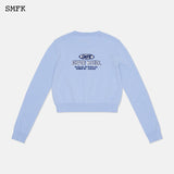 SMFK SS2303 经典学院针织开衫 天蓝