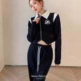 MacyMccoy SS2302 撞色卫衣套装