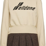 WE11DONE Beige Printed Hoodie