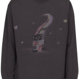 WE11DONE Gray Teddy Bear Long Sleeve T-Shirt
