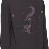 WE11DONE Gray Teddy Bear Long Sleeve T-Shirt