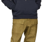 WE11DONE Navy Fitted Basic Hoodie