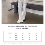 MacyMccoy SS2305 高腰工装阔腿裤 白