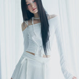 PAIN OR PLEASURE 2605 RUBY HOOK LONG SLEEVE WHITE
