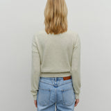 MARITHE 2512 半针织圆领开衫 燕麦