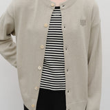 MARITHE 2511 基础简约圆领开衫 米色