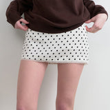 ROLAROLA 2605 DOT MINI SKIRT WHITE