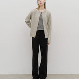 MARITHE 2511 基础简约圆领开衫 米色