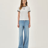 MARITHE 2603 W 经典 LOGO 高领T恤 白