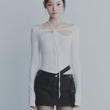 PAIN OR PLEASURE 2608 WRINKLED ORCHID TOP IVORY