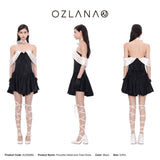 OZLANA SS2305 Pirouette Halterneck Flare Dress