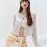 ROLAROLA 2605 NUBASIC LINEN CARDIGAN BLUE