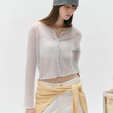 ROLAROLA 2605 NUBASIC LINEN CARDIGAN BLUE