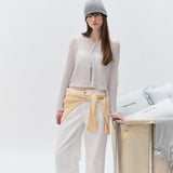ROLAROLA 2605 NUBASIC LINEN CARDIGAN BLUE