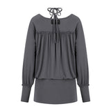 ILLIGO 2610 SHEER STRAP LONG SLEEVE CHARCOAL