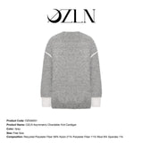 OZLANA SS2310 Asymmetric Chandelier Knit Cardigan Grey