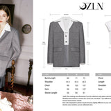 OZLANA SS2310 Pseduo Shirt & Blazer Combo