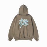 ADLV 2511 连笔字母印花连帽卫衣 棕