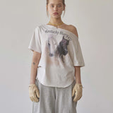 SCULPTOR 2604 Sheriff Cut Out Tee Misty White