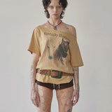 SCULPTOR 2604 Sheriff Cut Out Tee Misty Yellow
