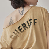 SCULPTOR 2604 Sheriff Cut Out Tee Misty Yellow