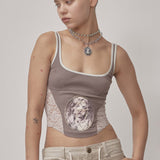 SCULPTOR 2602 Beaded Maria Top Mocha