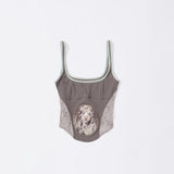 SCULPTOR 2602 Beaded Maria Top Mocha