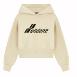 WE11DONE Beige Printed Hoodie