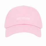 WE11DONE Pink Embroidered Cap