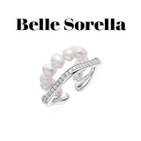 Belle Sorella SS2310 时尚珍珠开口戒指