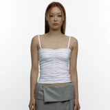 KASHIKO SS2404 Shirring Sleeveless Ivory