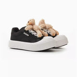 13DE MARZO | 2408 Bear Logo Lace Platform Shoes Black