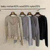 KOREAN COLLECTION 2511 荷叶边叠穿针织开衫